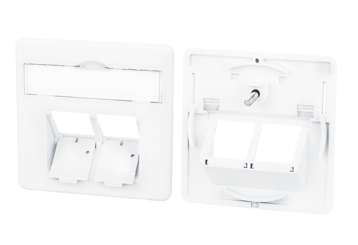 METZ CONNECT Zentralplatte RJ45 2f 860023-27-I ver-ws Schraubbef
