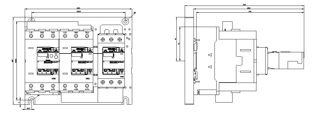 SIEMENS Stern-Dreieck-Schütz AC 90kW/AC 3RA2446-8XF32-1AL2 160A/AC 0-230V/50Hz
