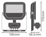 LEDVANCE LED-Anbaustrahler 8W Konv 1LED FL 10 SN P 8W 1K2LM 840 PS SY100 WT ws