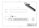 BACHMANN Steckdosenleiste 6f sw 1,75m PRIMO 331.014 35° IP20 ÜSS 1,5qmm