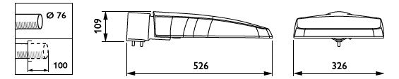 PHILIPS-LICHT LED-Straßenleuchte 72W gr ClearWay BGP307 LED120-4S/740 I DM11 48/