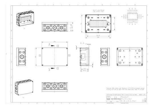 SPELSBERG Klemmenkasten 4qmm 25f Kst AP RKi 4/25 SL-25x4² 180x254x90mm AnbMögl
