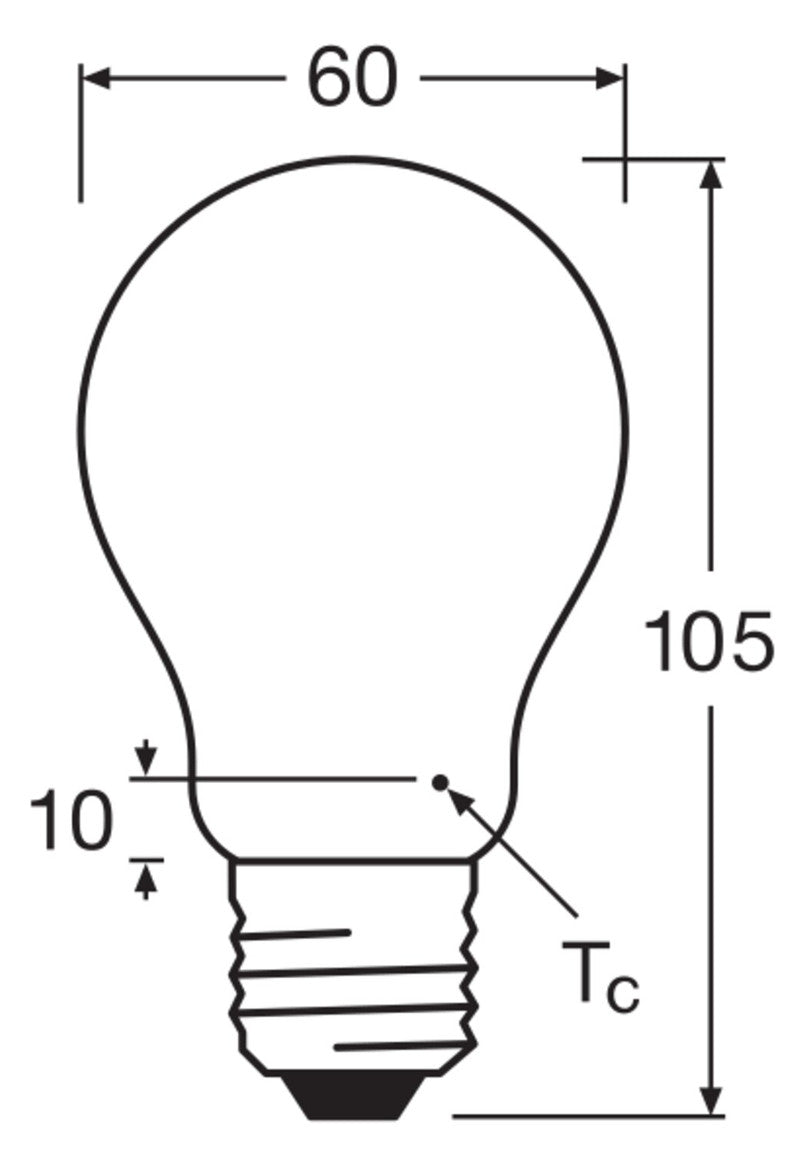LEDVANCE LED-Lampe FM E27 A75 7,5W 2700K LED Classic A 75 Fil DIM P 7.5W 827 ws