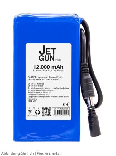 Errecom Li-Ion Akku 12V-12Ah für Jet Gun mit Ladegerät