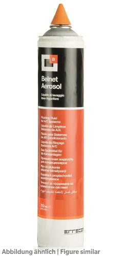Errecom Belnet Aerosol Spüllösung 750ml Hochdruckflasche mit Gummi-Füllkonus