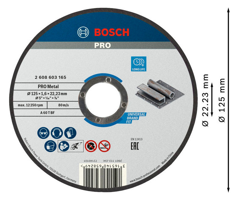 BOSCH-EW Trennscheibe 125x1,6mm f.Metall 2608603165