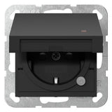 GIRA Steckdose 1f sw mt UP m.BS Klappd System 55 4552005 IP20