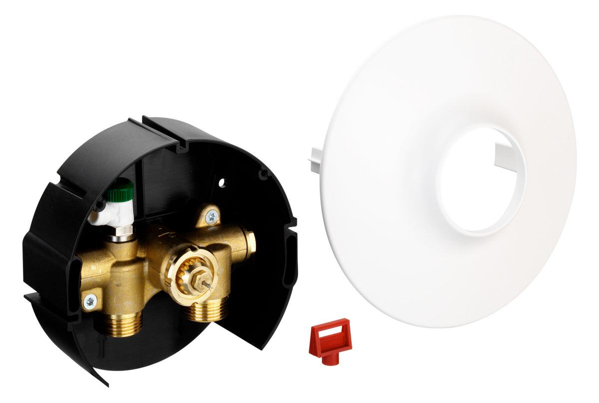 Danfoss Wandeinbaukasten f. Fußb.temp., Abdeckung rund, G 3/4 A | 003L1015