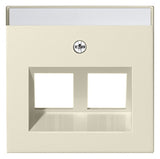 GIRA Zentralplatte Mod-Jack 2f cws System 55 264001 m.Beschr.Feld
