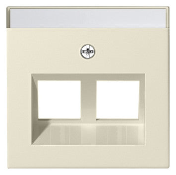 GIRA Zentralplatte Mod-Jack 2f cws System 55 264001 m.Beschr.Feld