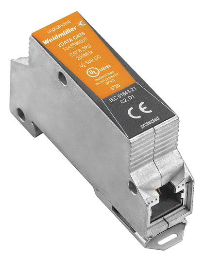 WEIDMÜLLER Ableiter Typ3 48VAC 60VDC 1A VDATA CAT6 TS35 RJ45 550Va-a 550Va-gnd