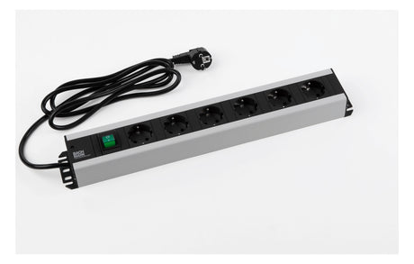 BACHMANN Steckdosenleiste 6f gr 2m 90° 300.003 m.Ein/Aus IP20 1,5qmm