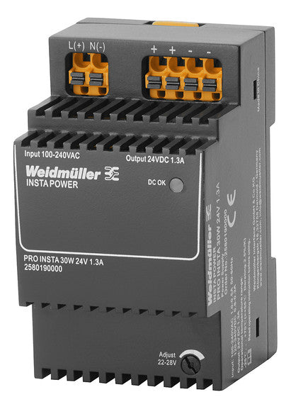 WEIDMÜLLER Gleichstromversorgung REG 30W PRO INSTA 30W 24V 1.3A 22-28V 85-264VAC