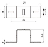 Walraven Kreuzverbinder Maxx CC80 für Maxx-Profil 80 / fv 275x75x84mm | 6589118