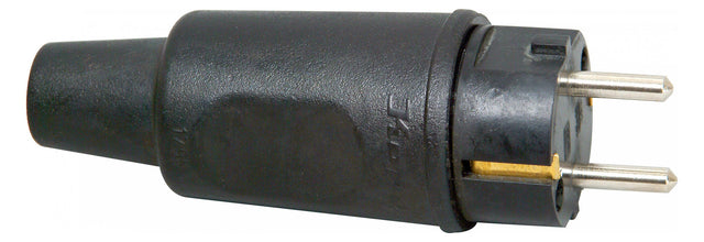 KOPP Schutzkontaktstecker 16A 250V Gummi 179516009 IP44 sw ger