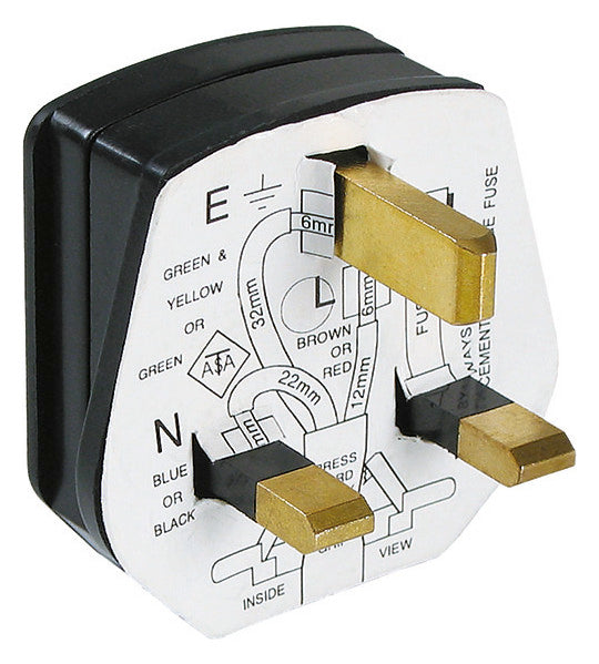 BACHMANN Schutzkontaktstecker 13A 250V 910.176 Kst IP20 sw ger