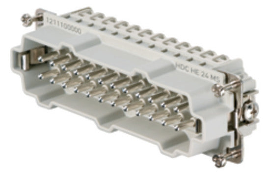 WEIDMÜLLER Kontakteinsatz Stift 24p 24A HDC HE 24 MS Schraub 500V 0,5-4qmm