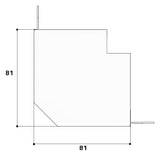 GGK Außeneck GEB-K 62x130mm HFT 90° Kst FB 60x130-AE aws RAL9010 unbeh