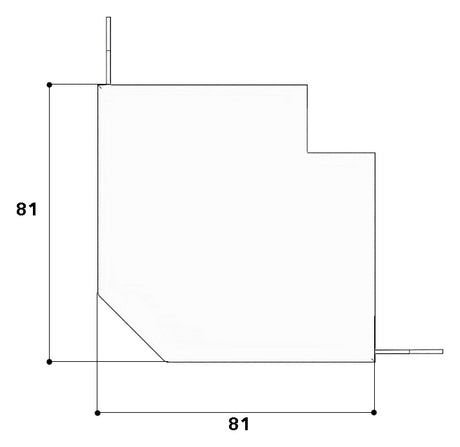 GGK Außeneck GEB-K 62x130mm HFT 90° Kst FB 60x130-AE aws RAL9010 unbeh