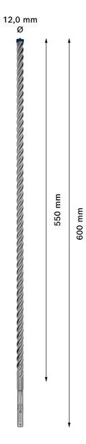 BOSCH-EW Hammerbohrer  12mm SDSplus SDS plus-7X 1pc 550/615mm f.Beton