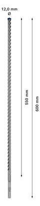 BOSCH-EW Hammerbohrer  12mm SDSplus SDS plus-7X 1pc 550/615mm f.Beton