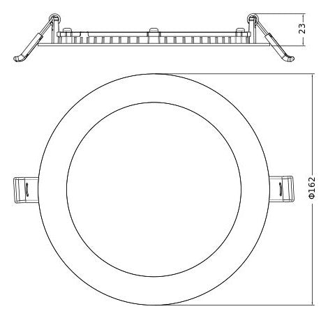 LEDVANCE LED-Einbaustrahler 6,5-13W Konv DL SLIM ALU D150 V 13W MS 840 WT 1LED
