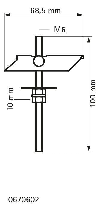 Walraven Kippdübel Gewindebolzen ev M6 x 100 mm | 0670602