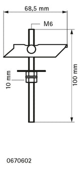 Walraven Kippdübel Gewindebolzen ev M6 x 100 mm | 0670602