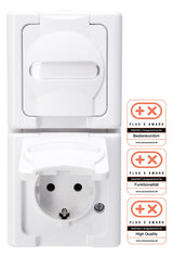 KOPP Steckdose 2f arkws mt AP Klappd BSF BLUEELECTRIC 131402009 IP44