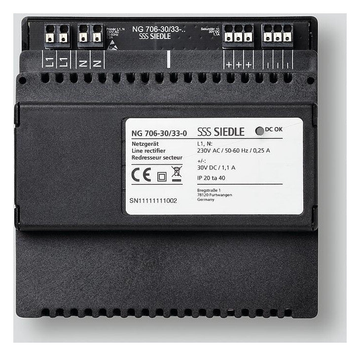 SIEDLE Lade-Netzteil Video 30V DC REG NG 706-30/33-0 syst.unabh IP20