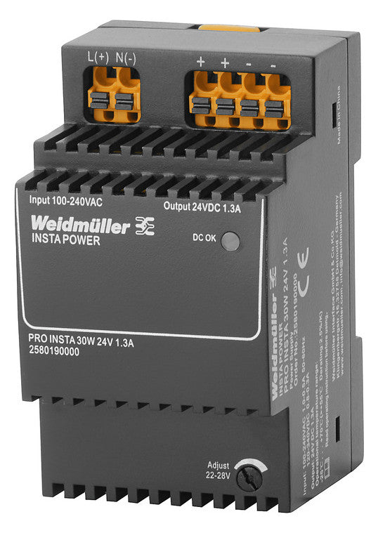 WEIDMÜLLER Gleichstromversorgung REG 30W PRO INSTA 30W 24V 1.3A 22-28V 85-264VAC