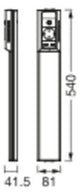 LEDVANCE LED-Linienleuchte 10W 4000K ws Linear Flat Socket USB 540mm 10W 40 800l