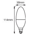 LEDVANCE LED-Kerzenlampe E14 B40 4,9W ws SMART ZB B40 TW 4.9W 220V FR E14 2700-65