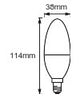 LEDVANCE LED-Kerzenlampe E14 B40 4,9W ws SMART ZB B40 TW 4.9W 220V FR E14 2700-65