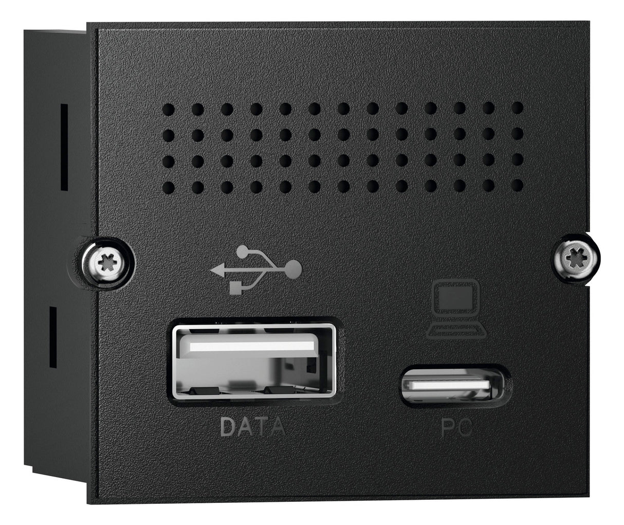BACHMANN Gehäuse HDMI/USB 1f sw 917.229 Schraubbef