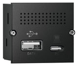 BACHMANN Gehäuse HDMI/USB 1f sw 917.229 Schraubbef