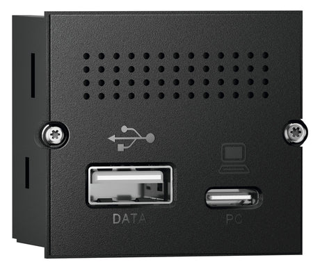 BACHMANN Gehäuse HDMI/USB 1f sw 917.229 Schraubbef