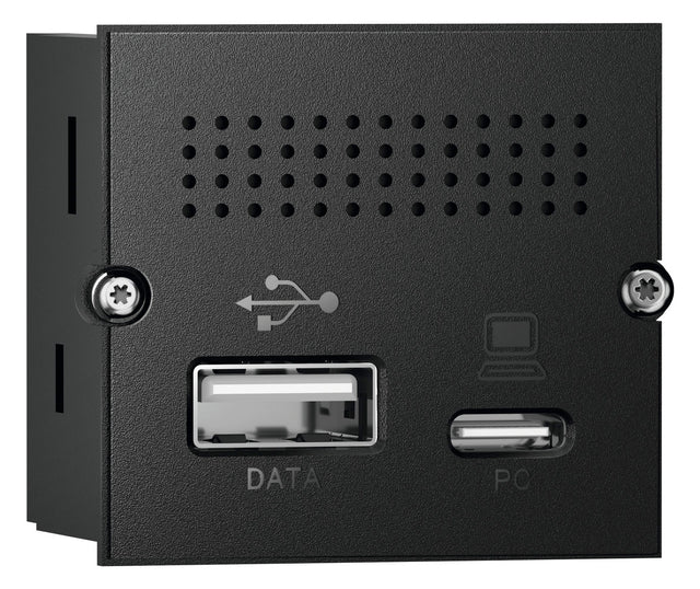 BACHMANN Gehäuse HDMI/USB 1f sw 917.229 Schraubbef