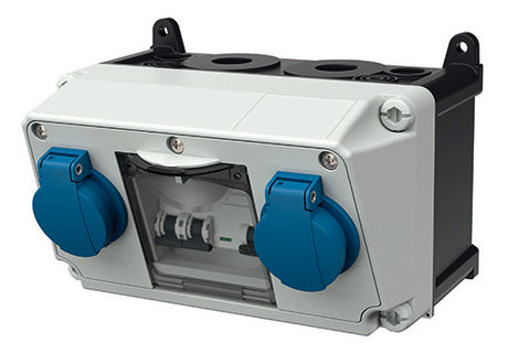 MENNEKES Steckdosen-Kombi Kst gr IP44 AMAXX 910001 2Steckd LS-Schalter