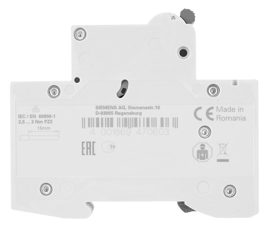 SIEMENS Leitungsschutzschalter UC B 2A 5SL6102-6 1p 400V 1TE 50Hz IP20