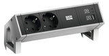 BACHMANN Steckdosenleiste 2f alu 2xUSB 902.901 0,2m 35° IP20 1,5qmm