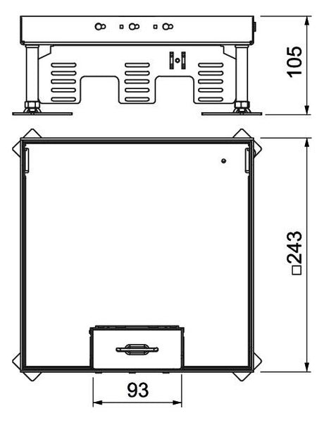 BETTERMANN Kassette nivellierbar VA RKSN2 9 VS 20 quadrat 242mm 105-150mm