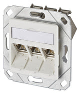 METZ CONNECT Anschlussdose Cat6A 3xRJ45 1309131102-E rws Kanaleinb schräg