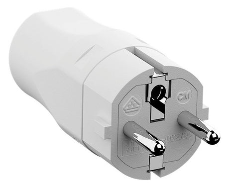 BACHMANN Schutzkontaktstecker 16A 250V 960.201 Kst IP20 ws ger
