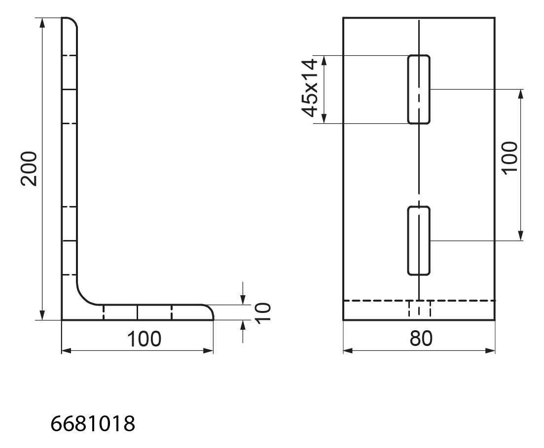 Walraven Verbinder Maxx AC80/90-3 90 Grad 200x100x80 fv - f. Maxx-Profile | 6681018