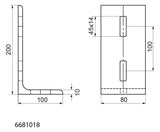 Walraven Verbinder Maxx AC80/90-3 90 Grad 200x100x80 fv - f. Maxx-Profile | 6681018