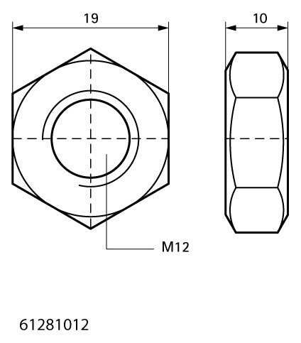 Walraven Sechskantmutter DIN 934 BUP M12 - MLAR/LAR/RbALei | 61281012