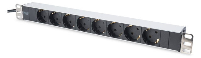 ASSMANN ELEKTRO 1HE Alu. PDU 8-fach 8x Schutzkontakt 16A DN-95401