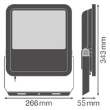 LEDVANCE LED-Anbaustrahler 54-67W EVG sw FL AREA V 67W ML 830 A48X85 BK 1LED ws