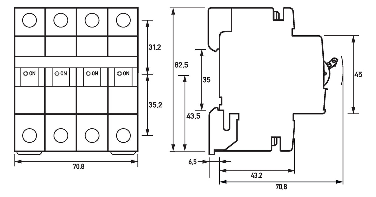 DOEPKE Leitungsschutzschalter UC B 16A DLS 6H B16-3+N 6KA 3+N 400V 4TE 50Hz